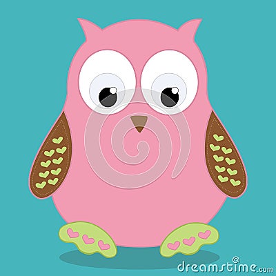 owl feet heart 04 Vector Illustration