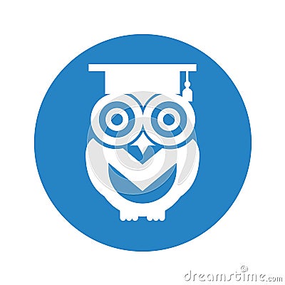 Owl with hat graduation Vector Illustration