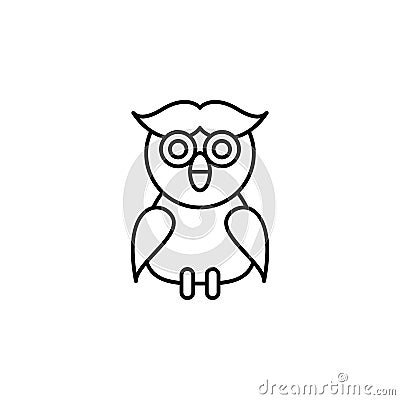 Owl icon. Simple thin line, outline of autumn icons for ui and ux, website or mobile application Stock Photo