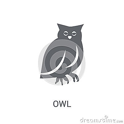 Owl icon. Trendy Owl logo concept on white background from animals collection Vector Illustration