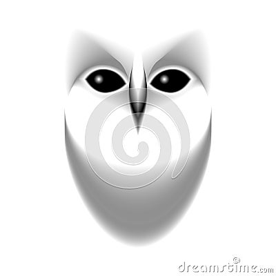 Owl logo animals black/white vector Vector Illustration