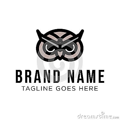 Owl Logo concept. Creative Minimal design template. Symbol for Corporate Business Identity. Creative Vector element Vector Illustration