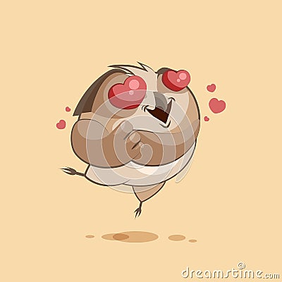 Owl in love Vector Illustration