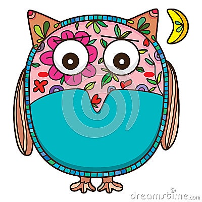 Owl pity Vector Illustration