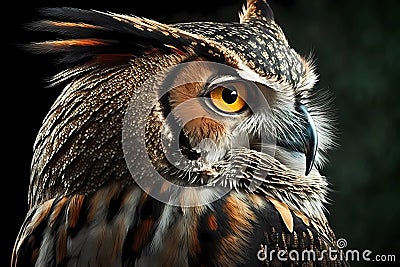 Owl portrait. Generative ai design Stock Photo