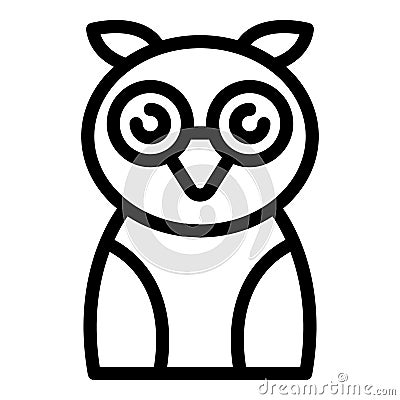 Owl puppet icon outline vector. Theatre show Vector Illustration