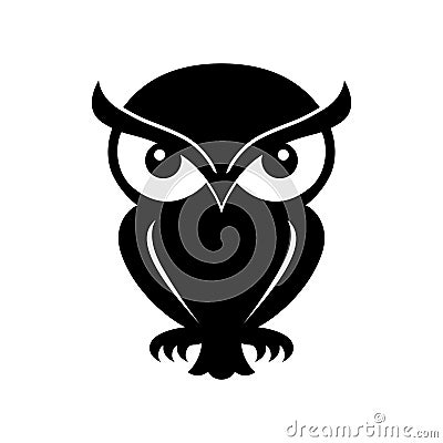 Owl graphic black symbol. Logo Stock Photo