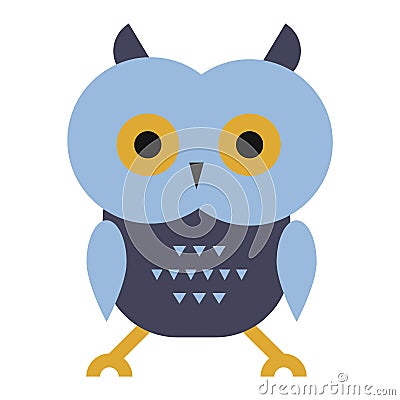 Owl wild bird cartoon vector. Vector Illustration