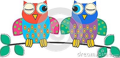 Owls Vector Illustration