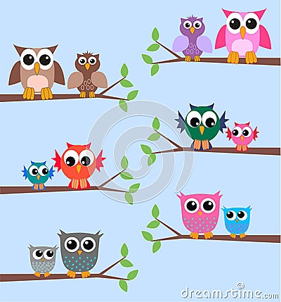 Owls Vector Illustration