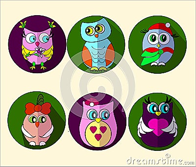 Owls Vector Illustration