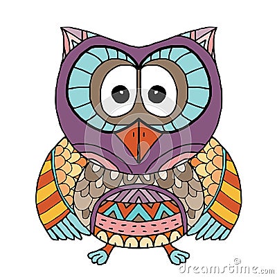 Owls Vector, Owls, coloring book for adult, Illustration Doodle Vector Vector Illustration