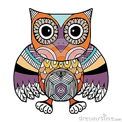 Owls Vector, Owls, coloring book for adult, Illustration Doodle Vector Vector Illustration