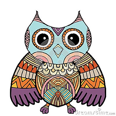 Owls Vector, Owls, coloring book for adult, Illustration Doodle Vector Vector Illustration