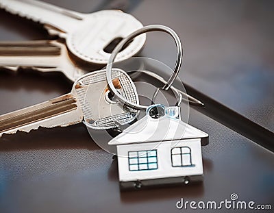 Ownership and control featuring elements like keys, property deeds, and ownership documents representing authority, responsibility Stock Photo