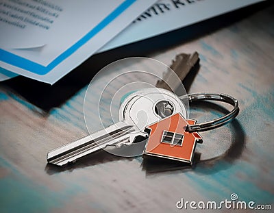 Ownership and control featuring elements like keys, property deeds, and ownership documents representing authority, responsibility Stock Photo