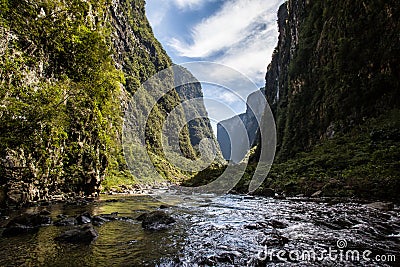 Ox River, at Canion Itaimbezinho - Aparados da Serra Nat Park Stock Photo