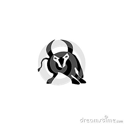 Ox silhouette isolated bulls icons. Vector illustration of a bull. graphic Vector Illustration