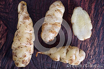 Oxalis tuberosa also known as oca tuber Stock Photo