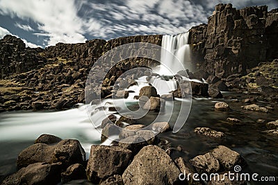 Oxararfoss - Thingvellir National Park, Iceland Stock Photo