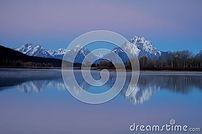 Oxbow Bend Sunrise 1 Stock Photo