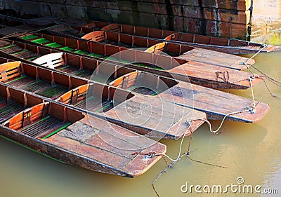 Oxford Punts Stock Photo