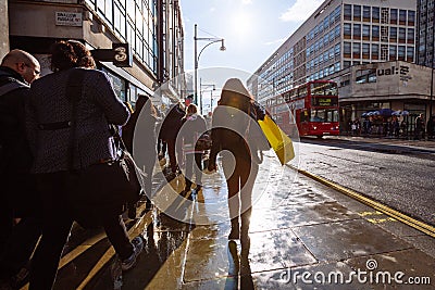 Oxford Street, London, 13. 05. 2014 Editorial Stock Photo