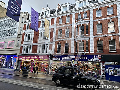 Oxford Street is a major road in the City of Westminster in the West End of London, running from Tottenham Court Road to Marble Ar Editorial Stock Photo