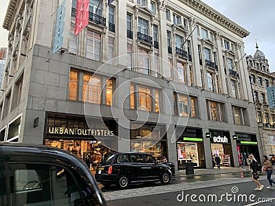 Oxford Street is a major road in the City of Westminster in the West End of London, from Tottenham Court Road to Marble Arch Editorial Stock Photo