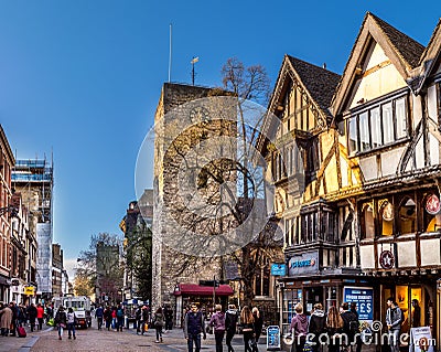 Oxford, UK - 30 April 2016: Cornmarket street Editorial Stock Photo