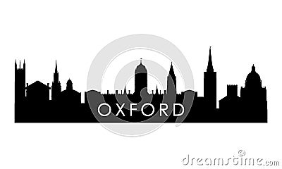 Oxford UK skyline silhouette. Vector Illustration