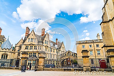 OXFORD, UNITED KINGDOM - AUG 29 2019 : The Bridge of Sighs connecting two buildings at Hertford College in Oxford, England Stock Photo