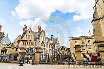 OXFORD, UNITED KINGDOM - AUG 29 2019 : The Bridge of Sighs connecting two buildings at Hertford College in Oxford, England Stock Photo