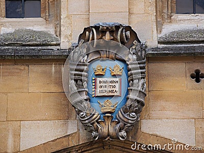 Oxford University Coat of Arms Stock Photo