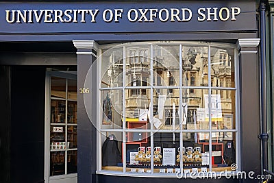 Oxford University shop Editorial Stock Photo