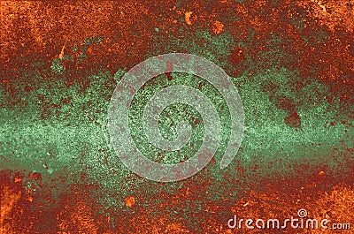 Oxidized copper conceptual pattern surface abstract texture background Stock Photo