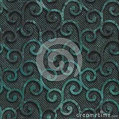 Oxidized copper and metal seamless texture Stock Photo