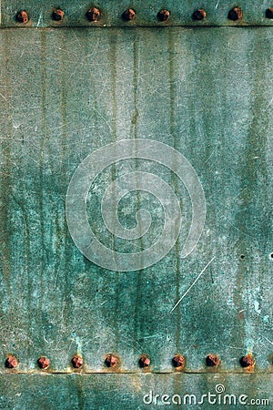 Oxidized copper plate surface texture Stock Photo