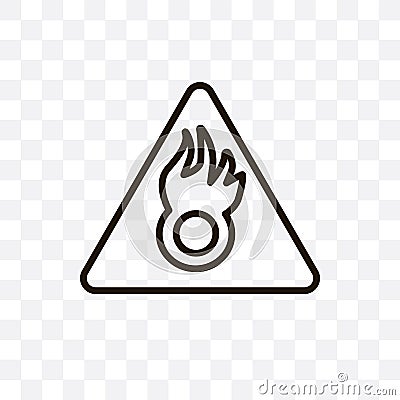 Oxidizing Agent vector linear icon isolated on transparent background, Oxidizing Agent transparency concept can be used for web an Vector Illustration