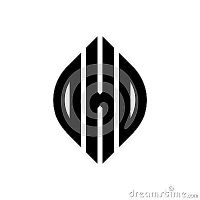 OXO circle letter logo design with circle and ellipse shape. OXO ellipse letters with typographic style. The three initials form a Vector Illustration