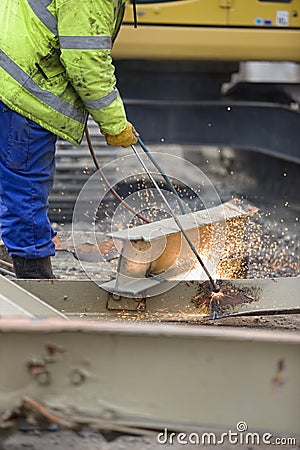 Oxy acetylene burner Stock Photo