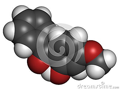 Oxybenzone sunscreen molecule Stock Photo