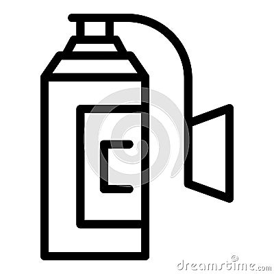 Oxygen mask tank icon outline vector. Medical concentrator Vector Illustration