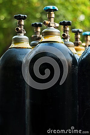 Oxygen tanks Stock Photo