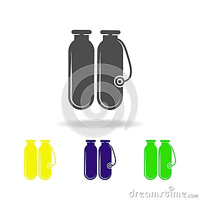 oxygen tanks for diving multicolored icons. Element of beach holidays multicolored icons can be used for web, logo, mobile app, UI Stock Photo