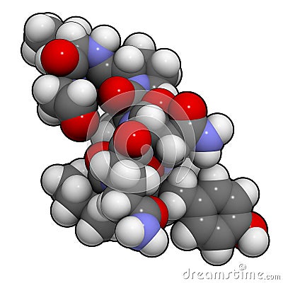Oxytocin (cuddle hormone) molecule Stock Photo