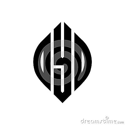 OYO circle letter logo design with circle and ellipse shape. OYO ellipse letters with typographic style. The three initials form a Vector Illustration