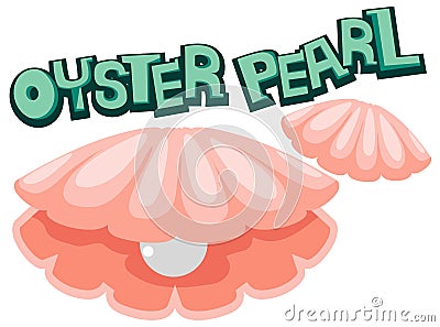 Oyster pearl Vector Illustration