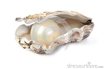 Oyster and pearl Stock Photo
