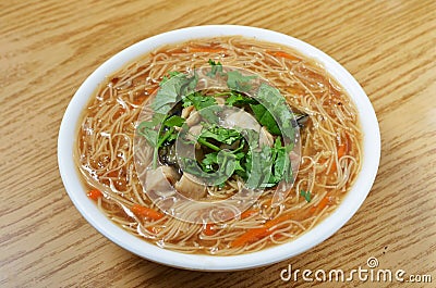 Oyster and pork intestine vermicelli Stock Photo